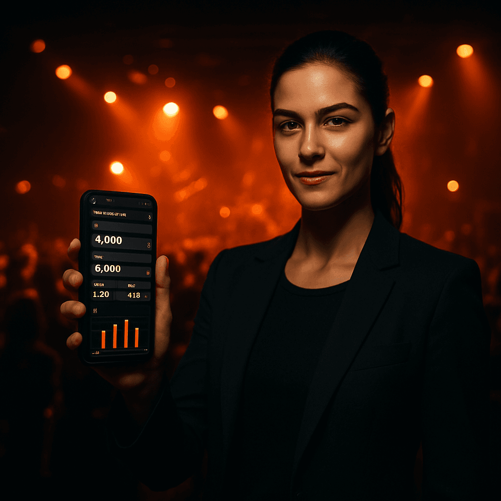An event host managing tickets from their phone at a live venue